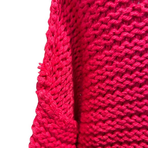 Moth Anthropologie Pink Cardigan Womens Sz XS Open Front High Low Chunky Knit - Picture 12 of 15